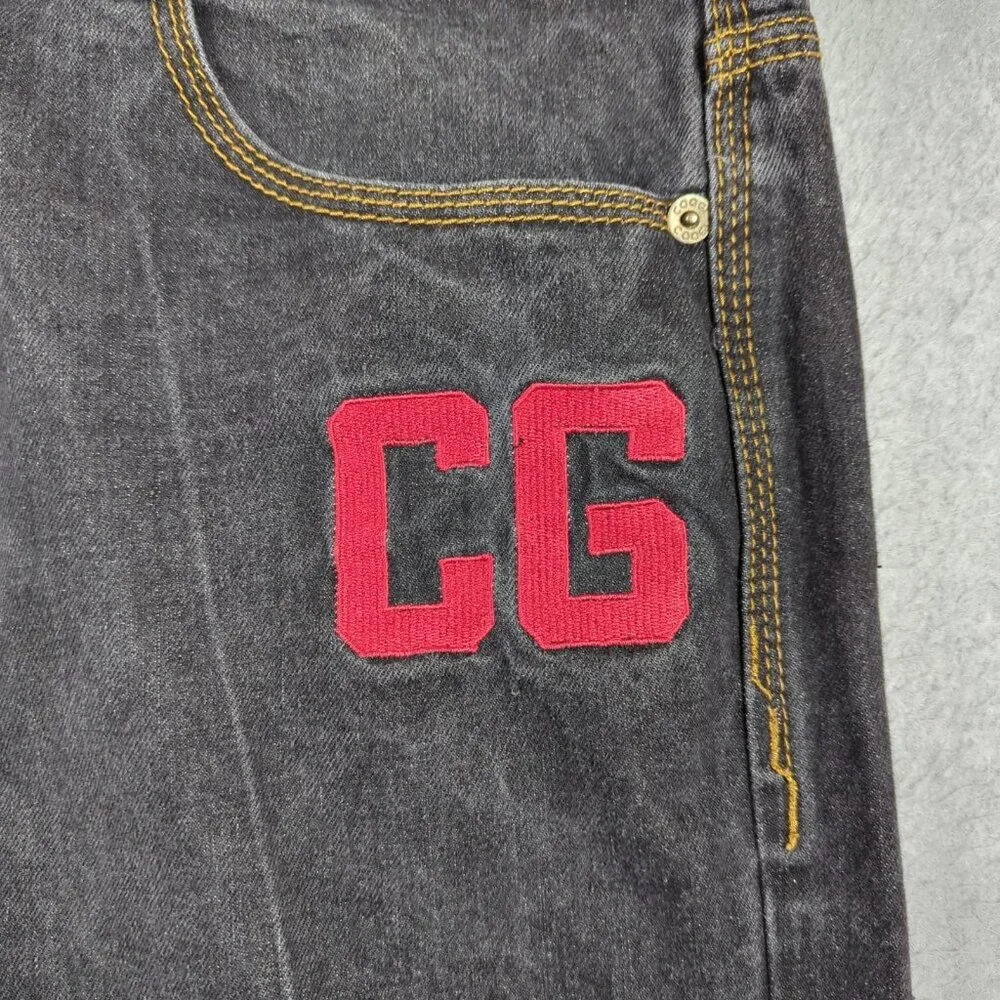 Coogi Jeans Mens 42x34 (Actual 40x32) Black Embroidered Baggy Hip Hop Y2K - Picture 5 of 11